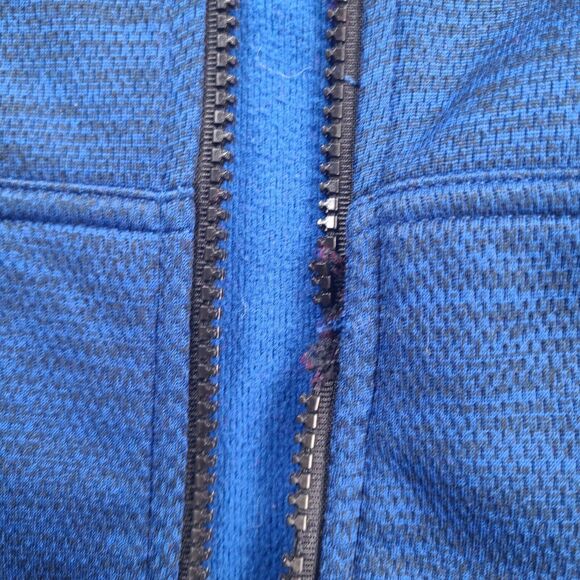 Disney Run Champion Performance Jacket Hoodie XL Mickey Blue Broken Zipper - Picture 8 of 16